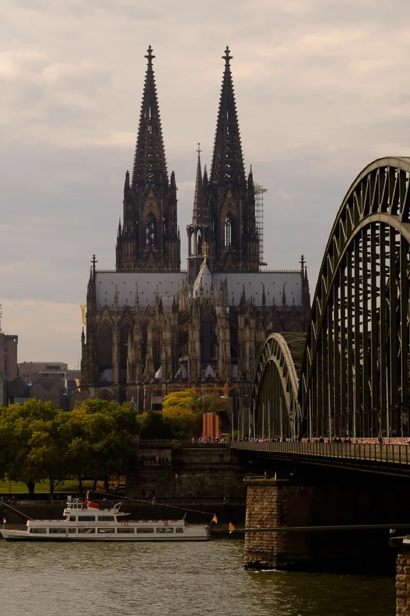 Cologne Cathedral and the Hohenzollern Bridge over the Rhine
