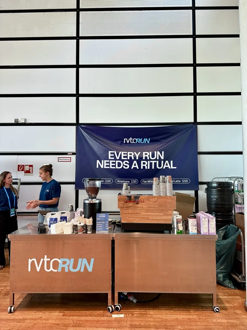 ExpoBaristi mobile coffee bar at a corporate event