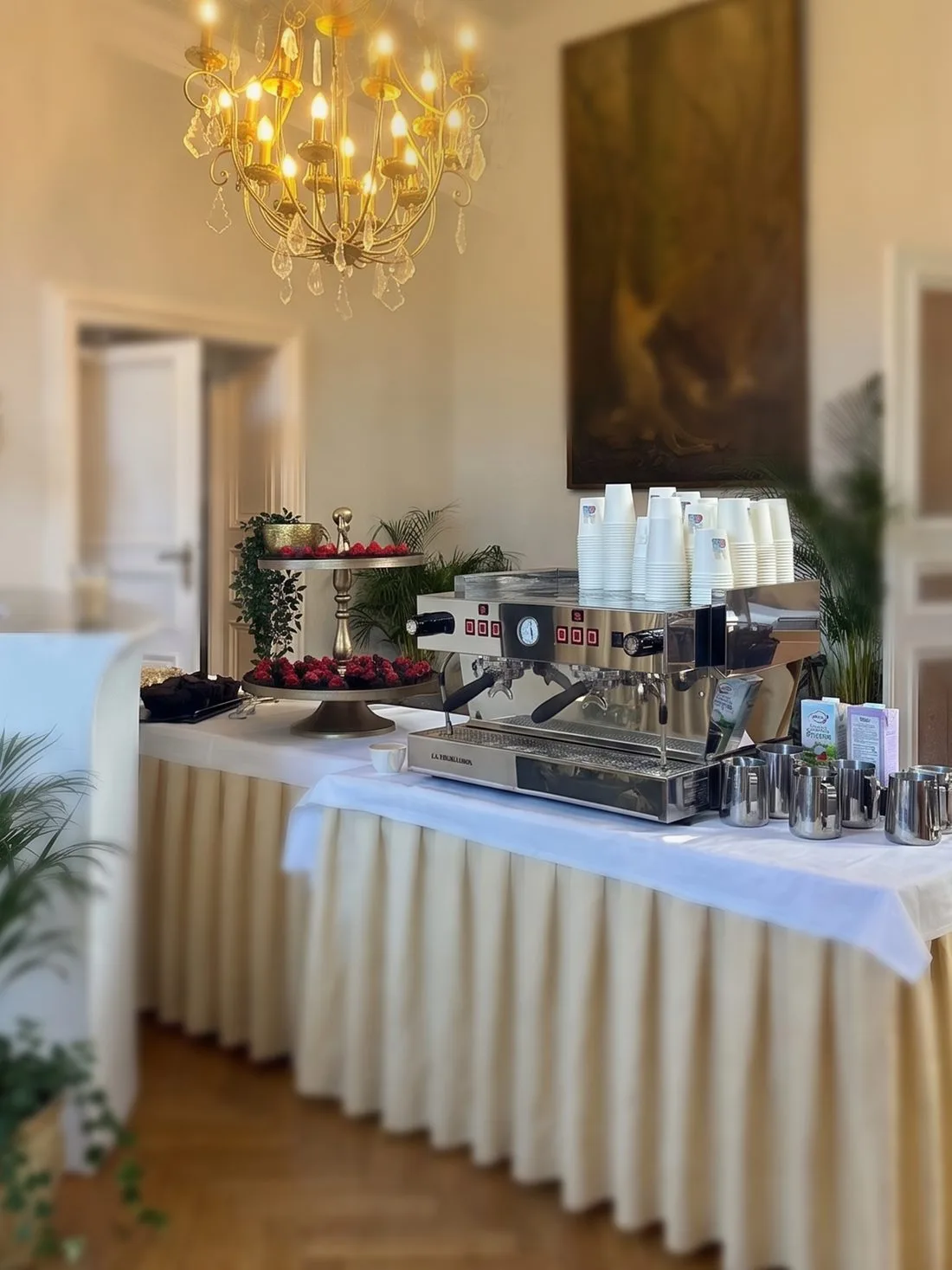 Mobile bar set up in an elegant venue